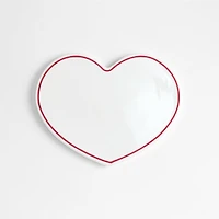 Red Rim Ceramic Heart Trivet
