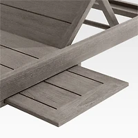 Regatta Grey Wash Teak Wood Outdoor Chaise Lounge