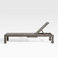 Regatta Grey Wash Teak Wood Outdoor Chaise Lounge