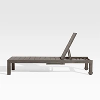 Regatta Grey Wash Teak Wood Outdoor Chaise Lounge