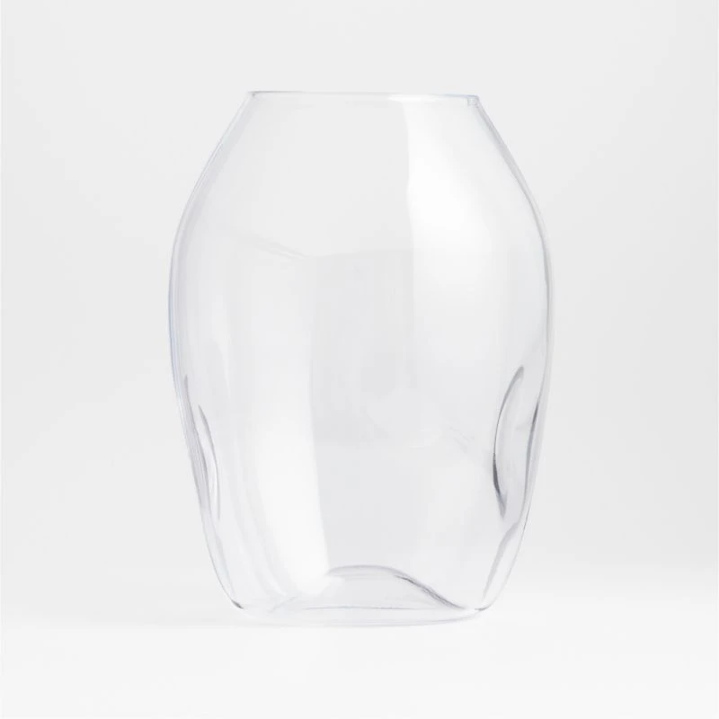 Regen Clear Blown Glass Vase 11"