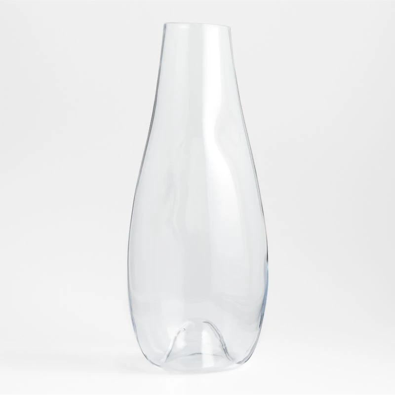 Regen Clear Blown Glass Vase 21"