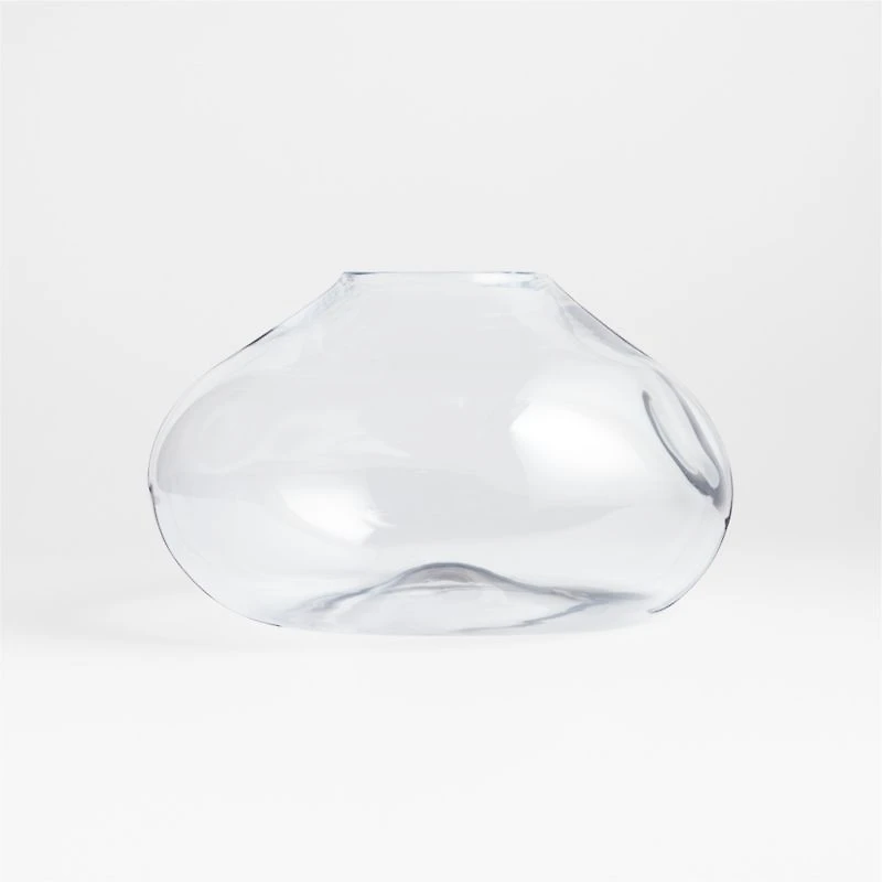 Regen Clear Blown Glass Vase 8"