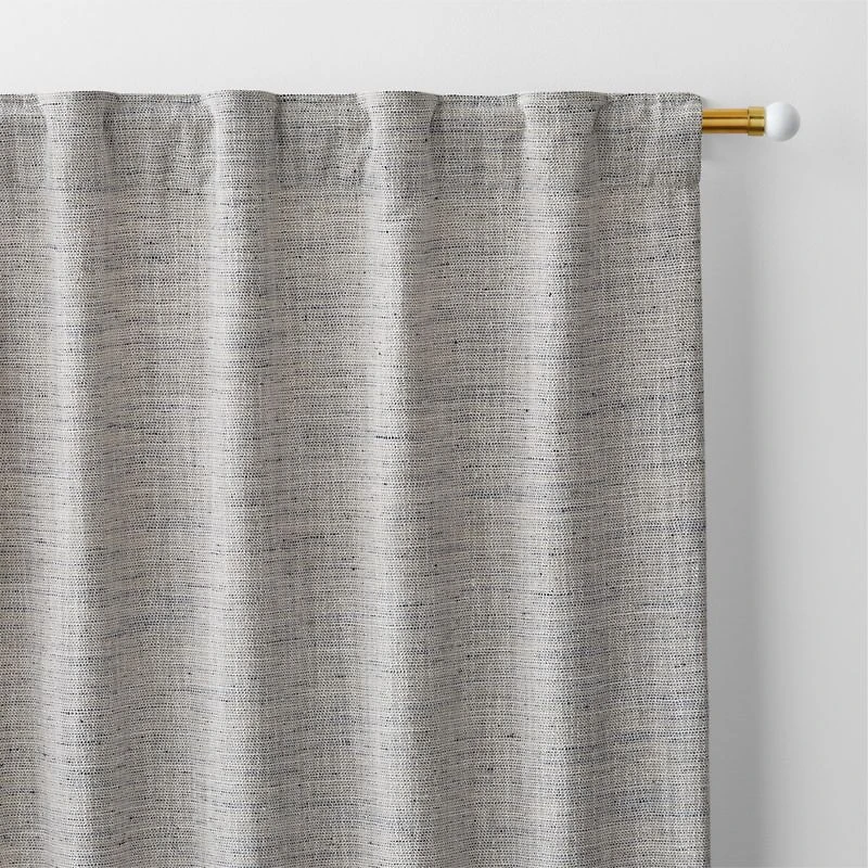Reid Blue Recycled Fiber Blackout Window Curtain Panel 52"x84"