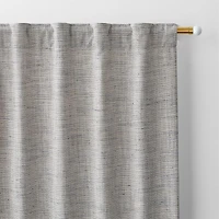 Reid Blue Recycled Fiber Blackout Window Curtain Panel 52"x84"
