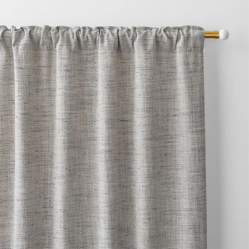 Reid Blue Recycled Fiber Blackout Window Curtain Panel 52"x84"