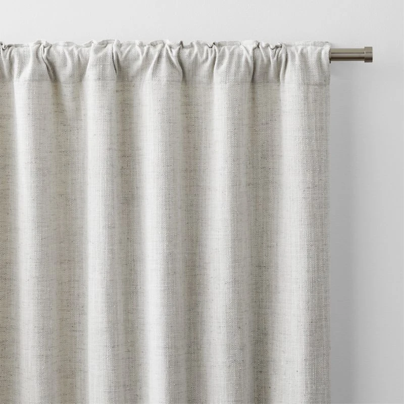 Reid Warm Beige Recycled Fiber Blackout Window Curtain Panel 52"x96"