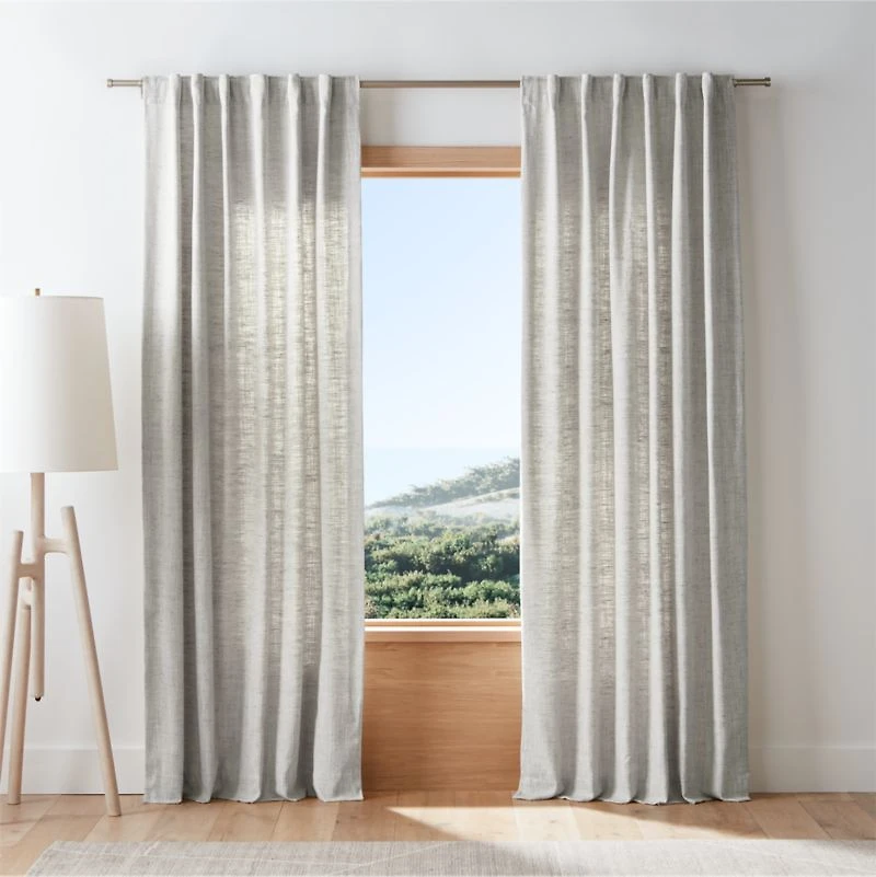 Reid Warm Beige Recycled Fiber Blackout Window Curtain Panel 52"x96"