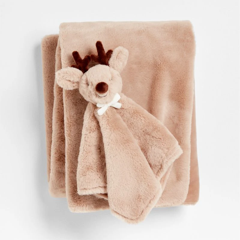 Brown Faux Fur Baby Stroller Blanket