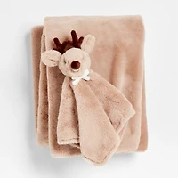 Brown Faux Fur Baby Stroller Blanket