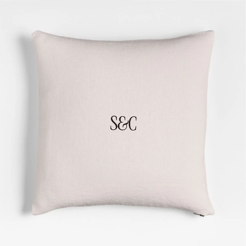 Relaxed Linen Layering 20"x20" Arctic Ivory Throw Pillow with Feather Insert