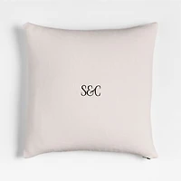 Relaxed Linen Layering 20"x20" Arctic Ivory Throw Pillow with Feather Insert