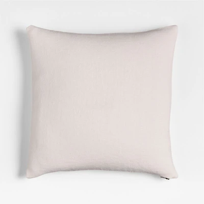 Relaxed Linen Layering 20"x20" Arctic Ivory Throw Pillow with Feather Insert