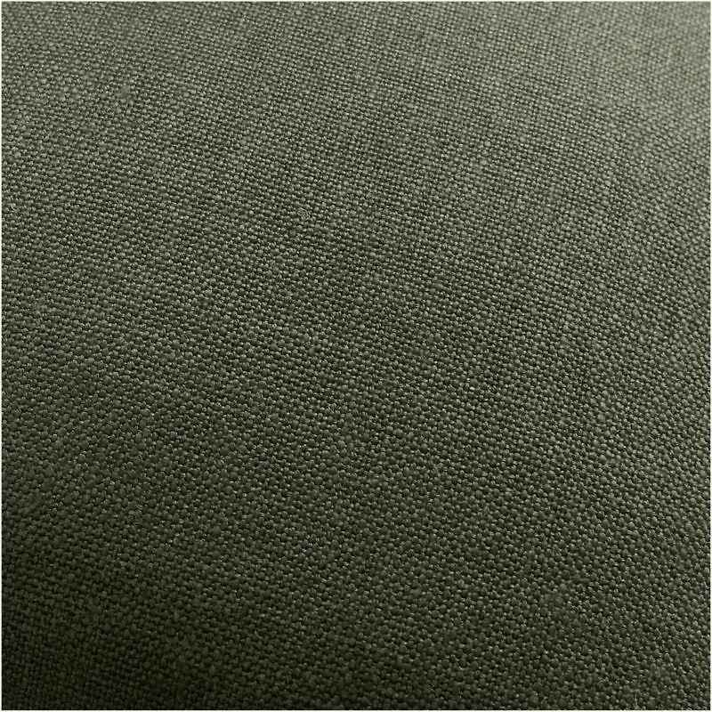 Relaxed Linen Layering 20"x20" Burnt Green Throw Pillow with Feather Insert