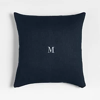 Relaxed Linen 20"x20" Deep Indigo Layering Throw Pillow with Feather Insert