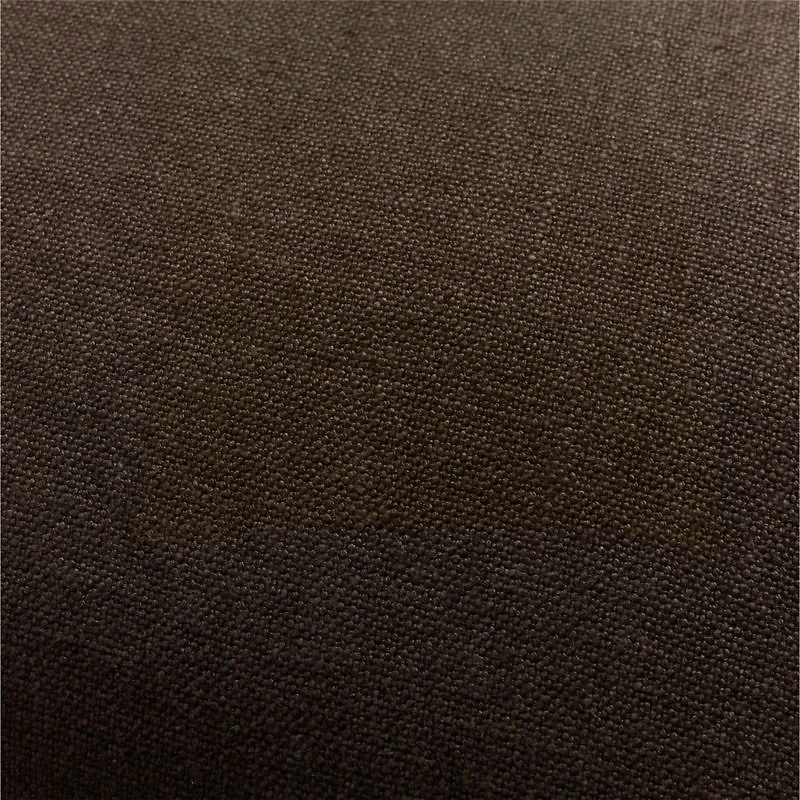 Relaxed Linen Layering 20"x20" Deep Brown Throw Pillow with Feather Insert