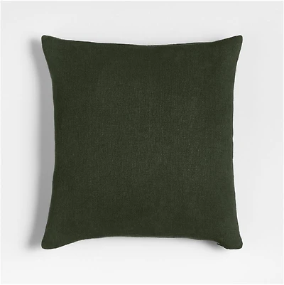 Relaxed Linen 20"x20" Ficus Green Layering Throw Pillow Cover