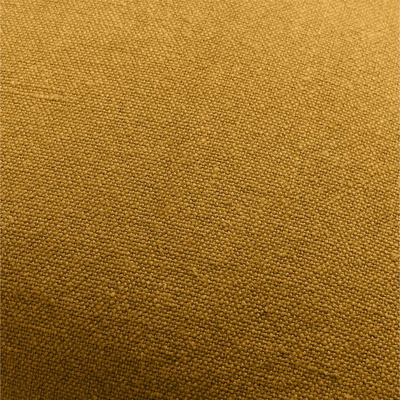 Relaxed Linen 20"x20" Moroccan Ocher Layering Throw Pillow with Feather Insert
