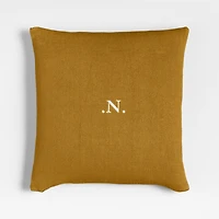 Relaxed Linen 20"x20" Moroccan Ocher Layering Throw Pillow with Feather Insert