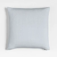 Relaxed Linen 20"x20" Pale Blue Layering Throw Pillow with Feather Insert