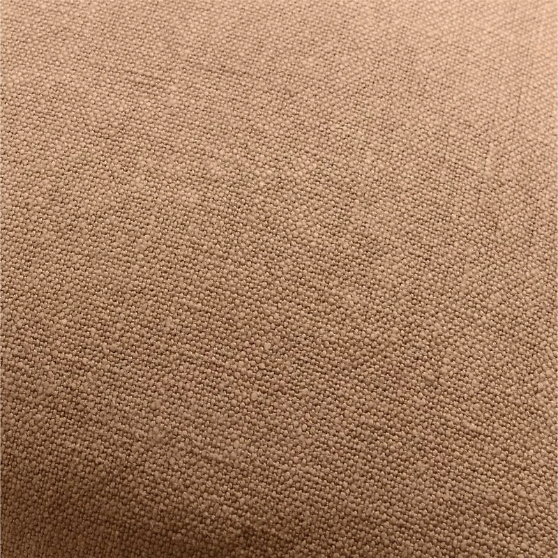 Relaxed Linen 20"x20" Sierra Tan Layering Throw Pillow with Feather Insert