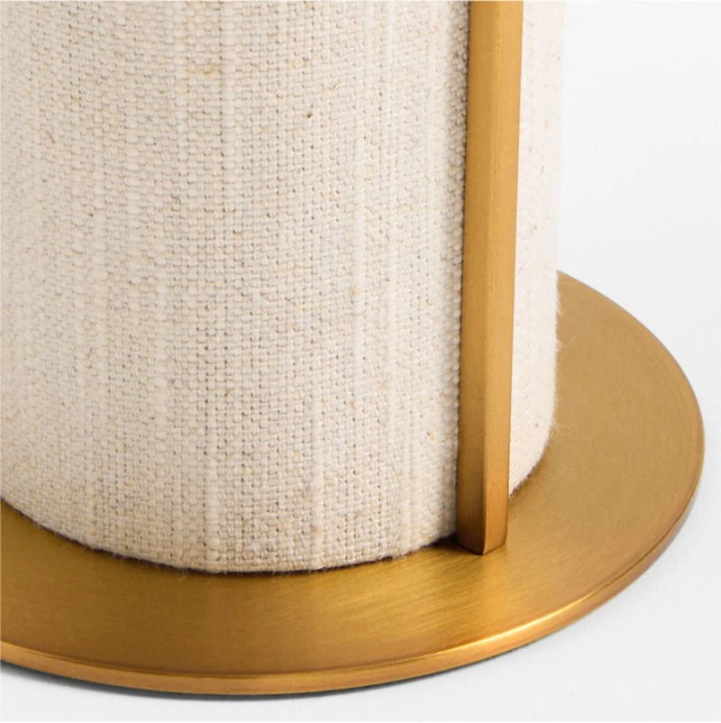 Remi Ivory Linen Mini Table Lamp 15"