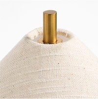 Remi Ivory Linen Mini Table Lamp 15"