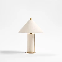 Remi Ivory Linen Mini Table Lamp 15"