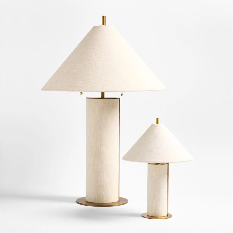 Remi Ivory Linen Mini Table Lamp 15"