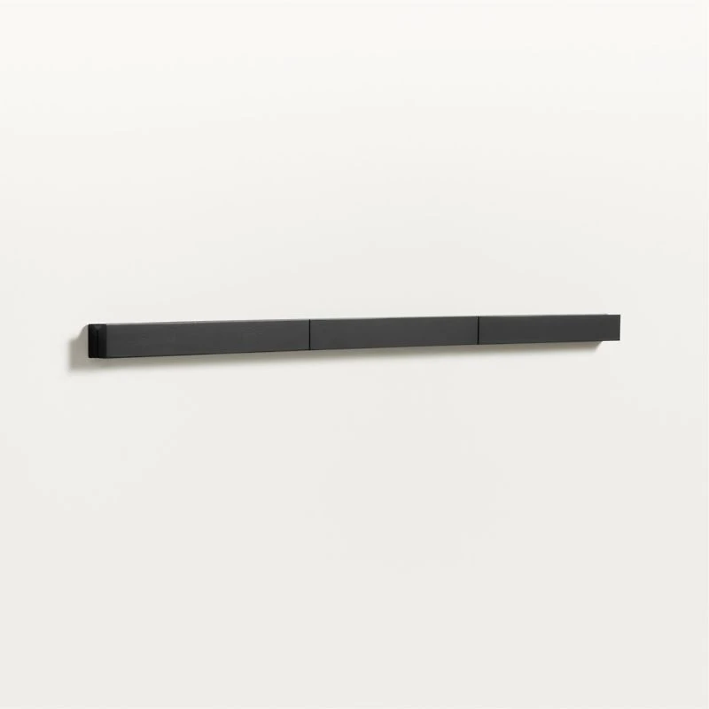 Modern Black Wood Kids Gallery Art Rail