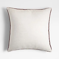 Faux Mohair Recycled 20"x20" Brick Red Throw Pillow Cover