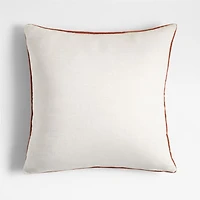 Faux Mohair Recycled 20"x20" Terracotta Orange Throw Pillow Cover