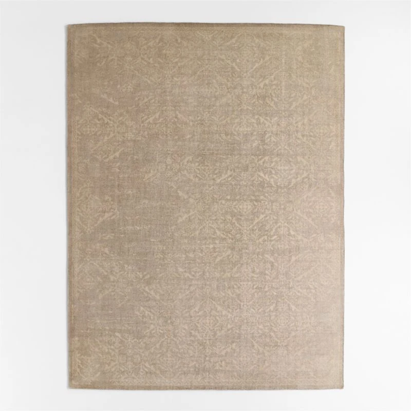 Rhodes Performance Traditional Beige Handknotted Area Rug 8'x10'