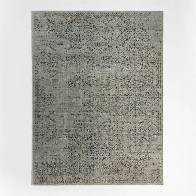 Rhodes Performance Traditional Blue Handknotted Area Rug 6'x9'