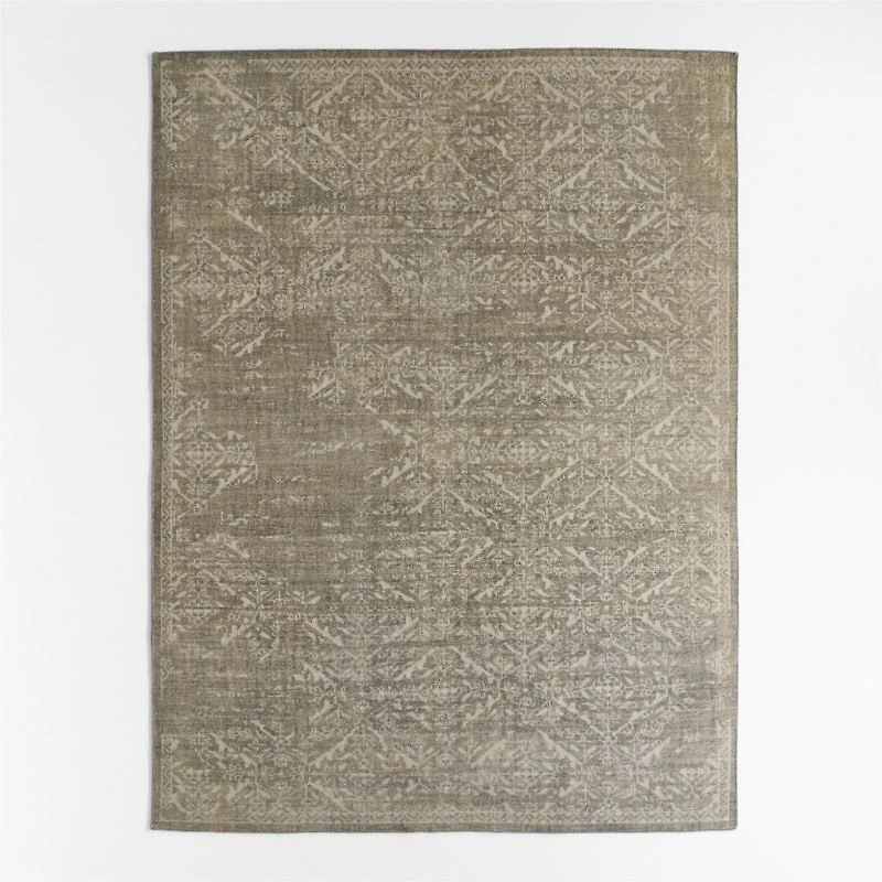 Rhodes Performance Traditional Green Handknotted Area Rug 9'x12'