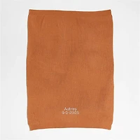 Canyon Orange Rib Knit Baby Stroller Blanket