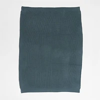 Slate Blue Rib Knit Baby Stroller Blanket
