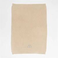 Stone Tan Rib Knit Baby Stroller Blanket