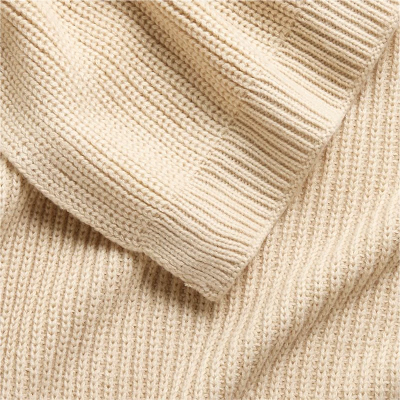 Stone Tan Rib Knit Baby Stroller Blanket