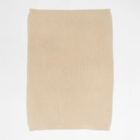 Stone Tan Rib Knit Baby Stroller Blanket