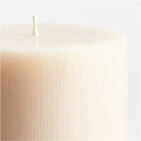 3"x4" Ribbed Linen Pillar Candle