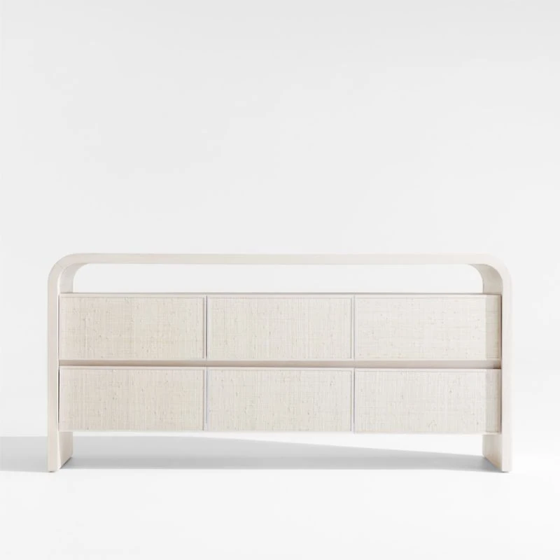 Rica 60" Grasscloth 6-Drawer Dresser by Leanne Ford