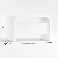 Rica 28" Whitewash Grasscloth Nightstand by Leanne Ford