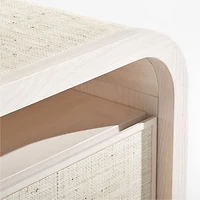 Rica 28" Whitewash Grasscloth Nightstand by Leanne Ford