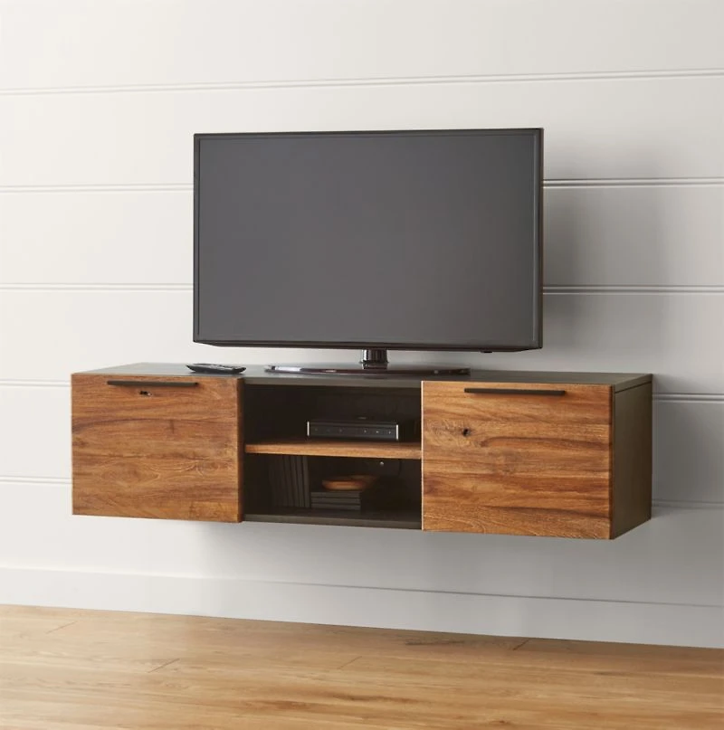 Rigby Natural 55" Small Floating Storage Media Console