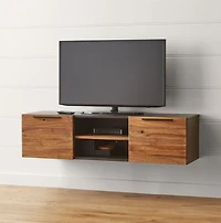 Rigby Natural 55" Small Floating Storage Media Console