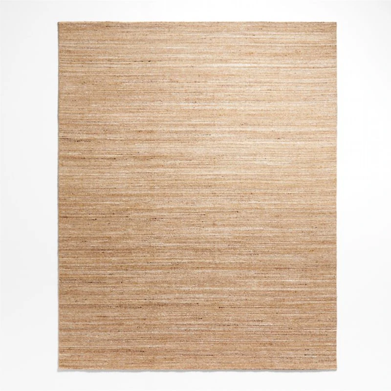 Rimini Wool Handwoven Camel Brown Area Rug 8'x10'