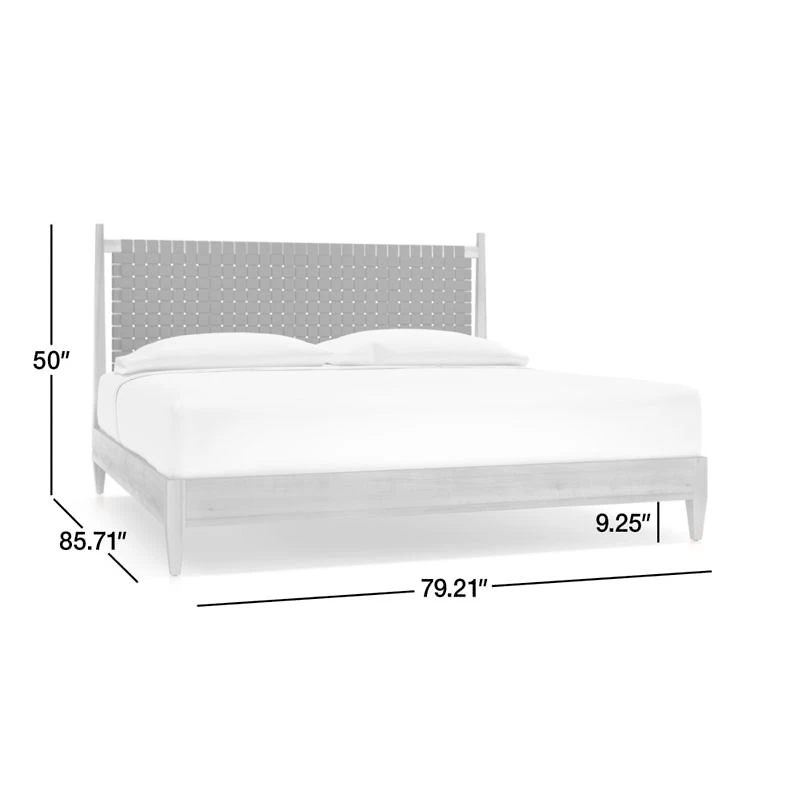 Rio Black Leather and Wood King Bed