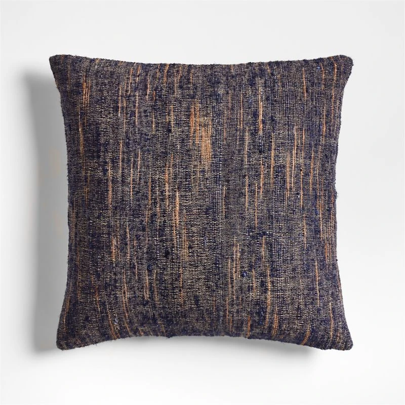 Riviera 20"x20" Deep Indigo Blue Throw Pillow Cover