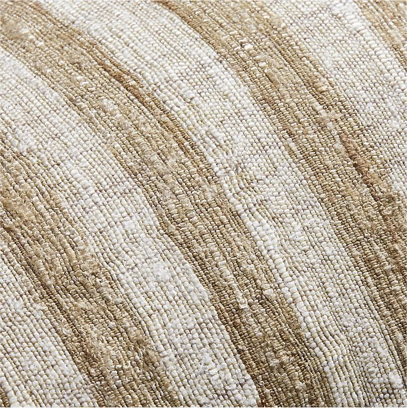 Riviera Stripe 36x16 Arcadia Tan Brown Throw Pillow with Feather Insert